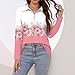 Collared Shirts for Women Business,Quarter Zip Pullover Fall Polo Shirts Night Out Work Blouses 2024 Long Sleeve Athletic Tops for Women Loose Fit Winter Ethnic Floral Plus Size Clothes Pink L