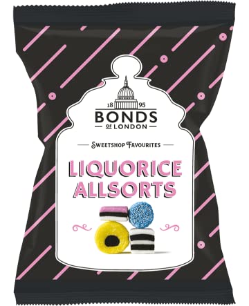 Bonds Of London British Candy Liquorice Allsorts With Omegapak Starlight Mints, Not Individually Wrapped Old Fashioned Candy, Bundle Of 3 Bags, 150G Or 5.25 Oz. Each #TOP1