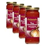 Orlando Tomate Frito Creaciones con Cebolla Caramelizada y Chalotas Frasco, Sin Gluten Ni Conservantes, 340g (Paquete de 4)