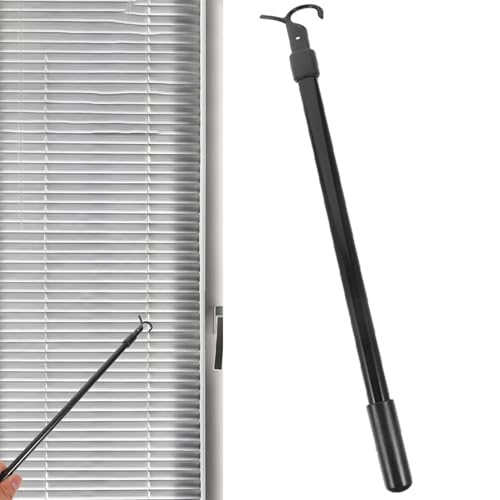 Qkbuza Blinds Tension Tie, Roller Rod - Adjustable Window Shades Draw Rod | Lightweight Tilt Pole, Retractable Hanger Hook Stick for Living Room, Bedroom