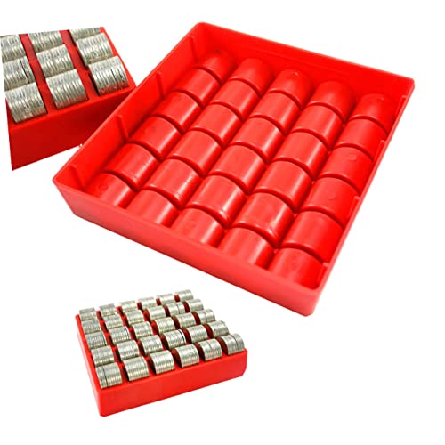 Organizador de monedas plástico 2 piezas diseño color miniatura 2