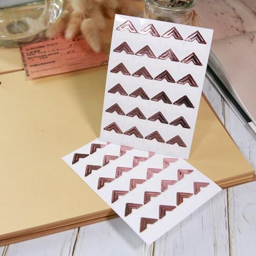 image for GOONAVI 15 Sheets 360 Pcs Acid-Free Photo Corners, Self-Adhesive Mount