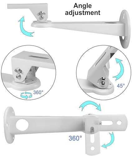 2-Be-Best Mini Projector Wall Mount 360° Rotation 7.8” Length 11 lbs Load Projector Wall Mount White