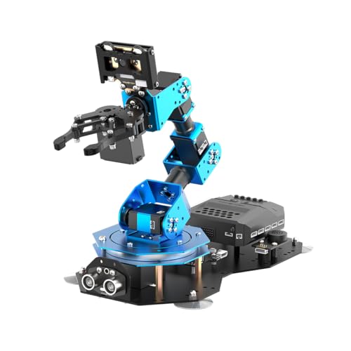 LewanSoul Robotic Arm AI Vision Voice Control for Arduino Scratch Python 6DOF Smart Robot Arm STEM Project Educational Robot & Engineering Kits, Science/Coding/Programming Set, xArmAI Standard Kit