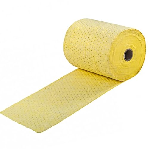 Bayetas absorbentes industrial. Alta resistencia, limpieza y prevención de derrames químicos. Rollo de 50cmx40 metros. Absorción de agua, aceites, hidrocarburos y químicos. (1)