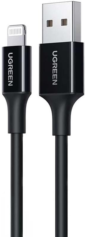 Ugreen iPhone Lightning 2.4A Data ve Şarj Kablosu Siyah 1 Metre