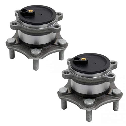 Image of TRQ 2 Piece Rear Wheel Bearing & Hub Assembly Set with ABS Sensor Compatible with 2014-2018 Mazda 3