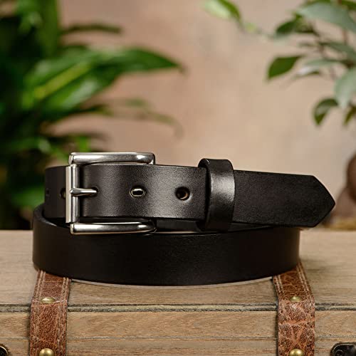 Bullhide Belts Mens Leather Belt for Work, Casual, Dress 1.25" Wide,3