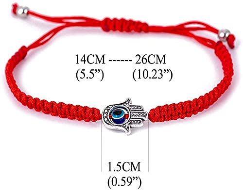 Red String Kabbalah Evil Eye Charm Bracelets for Protection and Luck Adjustable Hand-Woven Red Cord Thread Friendship Bracelet Amulet Jewelry (red eye)2