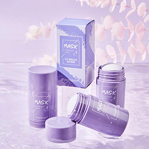Pacote com 2 máscaras purificadoras de argila de chá verde, hidratação facial com controle de óleo,