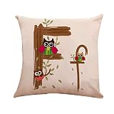 UFACE Mixtes Housses de Coussin Lin Imprimé Lettre A-Z Doux Carré 45x45 Zip démontable Lavables pour la Maison Confortable Taies d'oreillers décoratives,Cadeau de Valentine's Day