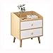 LZQDM Comodino Semplice in Stile scandinavo per Uso Domestico, Comodino Moderno con Doppio cassetto in Legno massello