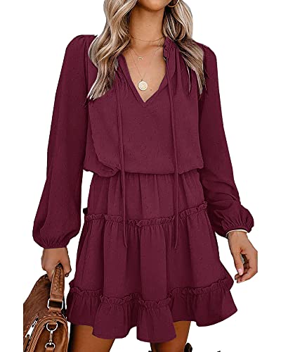BTFBM Long Sleeve Fall Dresses for Women 2025 Summer Casual