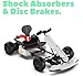 HYPER GOGO GoKart Kit - Hoverboard Attachment - Compatible with All Hover Boards,White…