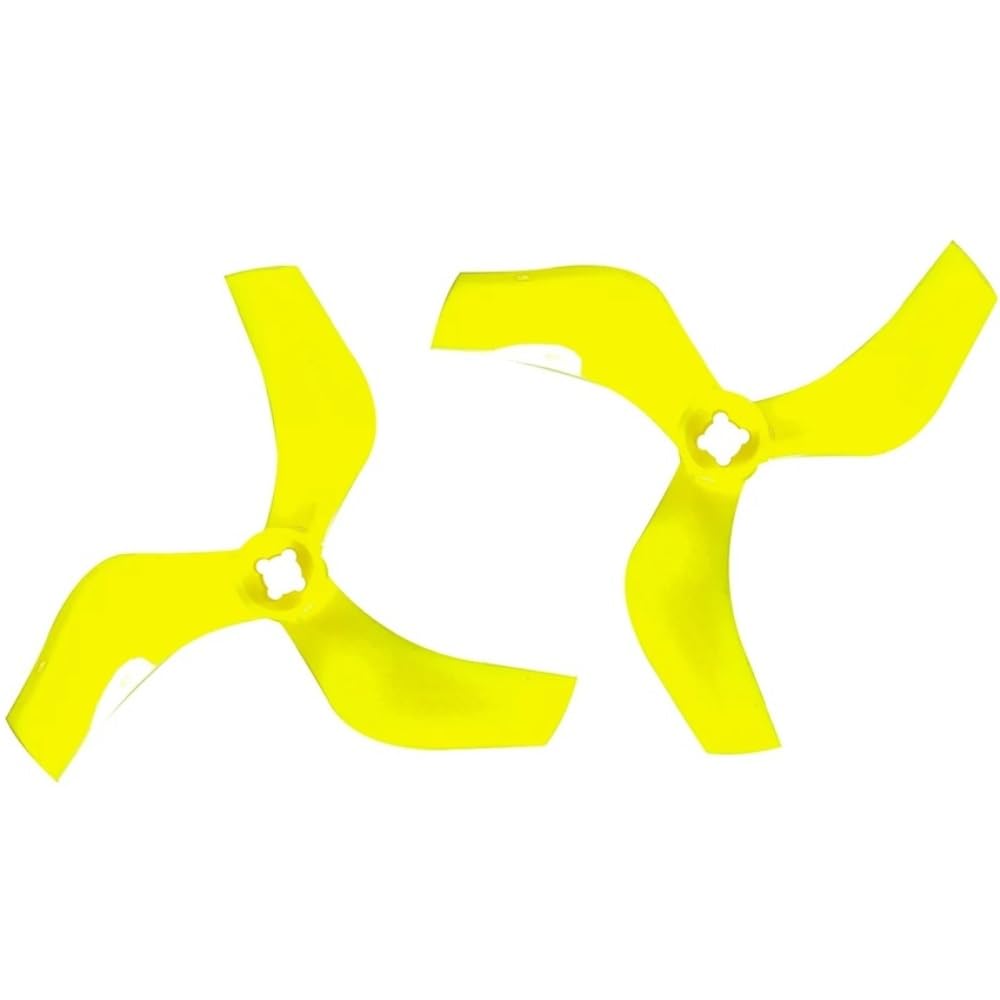 Hélice D75 D75S drone FPV jaune 3 pames 1 trou CW CCW multirotor course