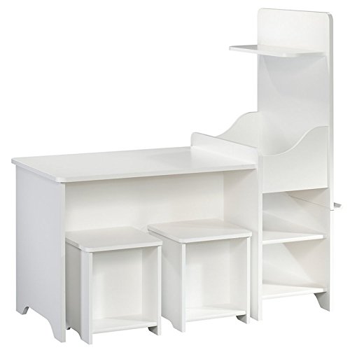 Sauder Pinwheel Kids Activity Center, Soft White finish