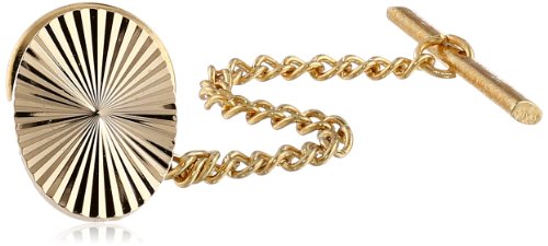 Status Men's Tie Tac Oval with Radiating Lines From Center