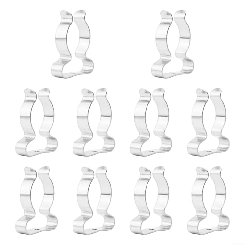 10 clips de rizo de resorte para organizar artículos en garajes y patios (28 mm)