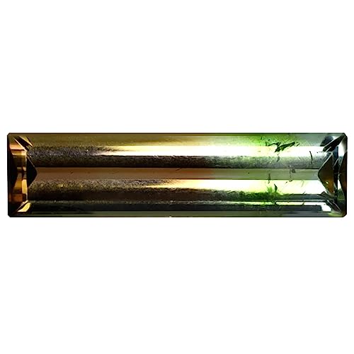 Tourmaline bicolore Mozambique 1.75 ct octogone 16x4mm pierre en vrac