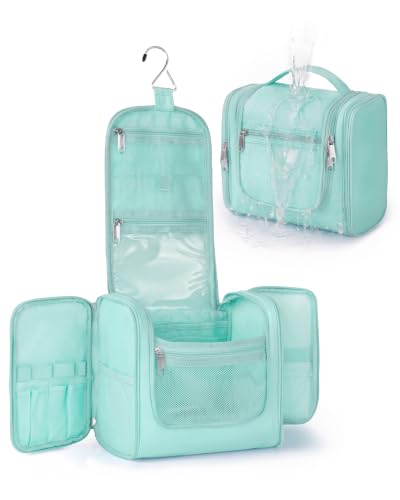 Chakipee Kulturbeutel zum Aufhängen - Große Kosmetiktasche für Damen - Wasserdicht Waschtasche Reise Make Up Tasche -Praktisch & Kompakt für Badezimmer, Reisen und Fitnessstudios Türkis,Groß