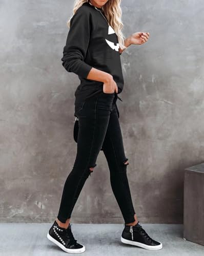 Image of Dressmine Womens Long Sleeve Mama Sweatshirts Fall Crew Neck Mom Shirts Cute Graphic Tees Pullover Hoodies
