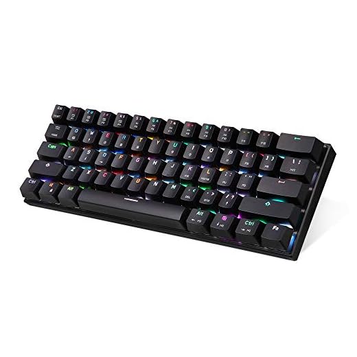 Teclado mecânico Motospeed CK62 61 teclas RGB USB com fio BT Dual Mode Teclado para jogos rosa com interruptores OUTEMU vermelhos