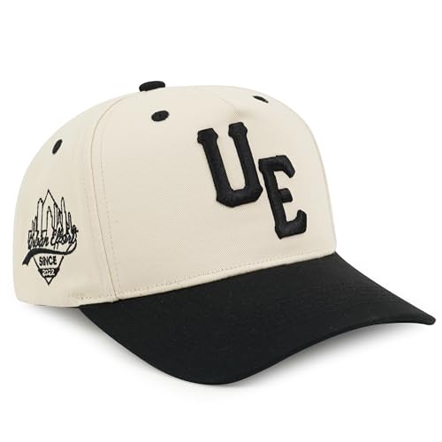 Urban Effort Vintage Trucker hat - for Men Women Baseball Hat - Trendy Sports Snapback Closure for Your Style & Outdoors (Off White/Black)