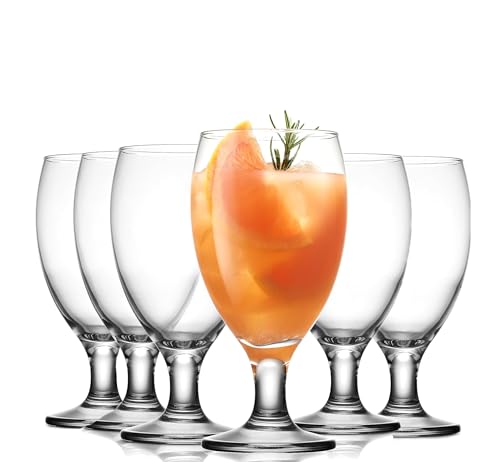 Quhuoyao Pint Glasses, All Purpose Drinking Tumblers, Clear Glass Bar Tumblers Cocktail Mixing Glass, Great For Restaurants, Bars, Parties - Premium Beer Glasses Tumbler Set Of 6 cover