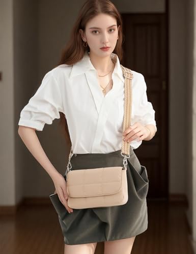 Image of JEEHAN Quilted Crossbody Bags for women Designer Shoulder Handbags Small Purse