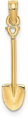 FJC Finejewelers 10 kt Yellow Gold 3-D Polished Shovel Garden Tool Charm 18 x 5 mm