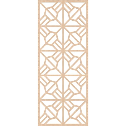 Image of Auburn Decorative Pierced Fretwork Wood Wall Panels, 27 3 /8 inchW x 69 3 /8 inchH x 1 /4 inchT, Red Oak