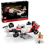 Conjunto de construção LEGO Icons McLaren MP4/4 e Ayrton Senna para adultos O modelo réplica inclui um McLaren MP4/4 e minifigura do Ayrton Senna Carro de corrida LEGO Icons com direção funcional, suspensão de hastes e pneus lisos Inclui expositores ...