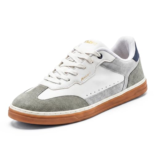 Image of Boldfit Sneakers for Men Casual Stylish Sneakers for Man with Premium PU Leather Upper, Cushioned Insole, Padded Collar, Breathable Lining & TPR Grip Sole Everyday Wear Shoes for Men Klunys
