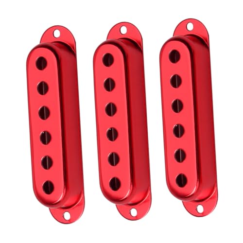 LALADEFIEE 3個ギターピックアップカバー 属製 ピックアップ保護カバー 耐久性 錆びにくい エレキギター用 デザイン 簡単お手入れ