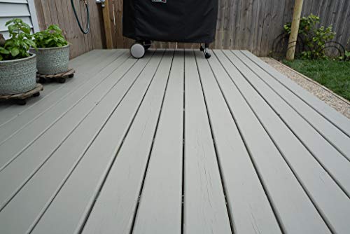 #1 Deck Wood Deck Paint and Sealer - Advanced Solid Color Deck Stain for Decks, Fences, Siding - 1 Gallon (Driftwood Gray)