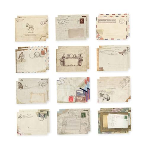 Greeting Card Envelopes Mini Paper Envelopes Retro Vintage Mini Colorful Envelope for Christmas Wedding 12PCS