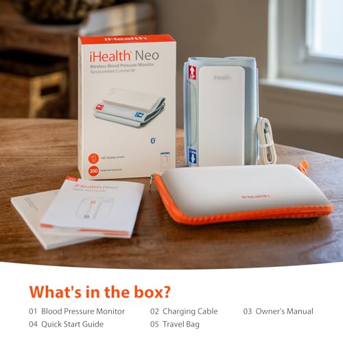 Ihealth BP5S Neo Wireless Blood Pressure Monitor, Upper Arm Cuff, Bluetooth Blood Pressure Machine thumb #6