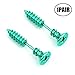 Produktbild LEEQ 1 para Frauen Männer Punk Edelstahl Schraube Ohrstecker Ohrringe Schmuck Grün