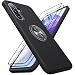 Produktbild AOUIA Hülle für Samsung Galaxy A33 5G mit 2 Pack Panzerglas Schutzfolie,Case mit 360° Ring Ständer Handyhülle Schutzhülle Magnetische Autohalterung Stoßfest Cover für Samsung A33 5G,Schwarz