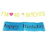I'M 40 BITCHES banner for 40th birthday party decor