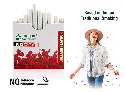 Aarogyam-Herbals-100-Tobacco-Nicotine-Free-Flavoured-Cigarette-10-Sticks-in-Each-Packet-GULKAND-FLAVOUR-1-Packet