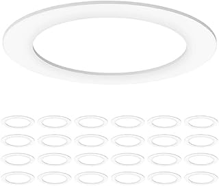 Sunco 24 Pack Goof Rings for 6 Inch Recessed Lights, Flush Mount White Can