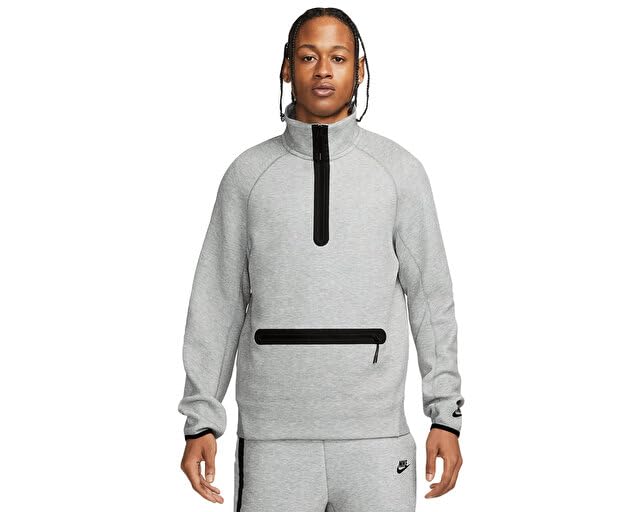 Nike Men's Sportswear Dark Grey Heather/Matte Silver Tech Fleece