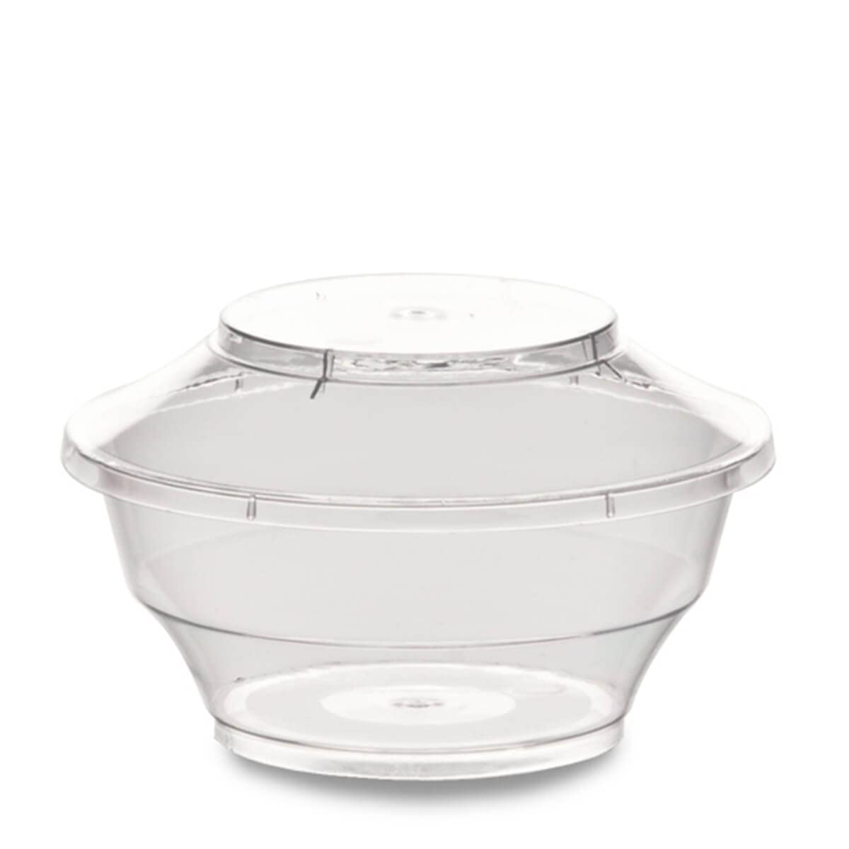 PZ 50 MONOPORZIONE CC 200 PER MOUSSE SEMIFREDDI + COPERCHIO COPPETTA TRASPARENTE PER DOLCI GELATI YOGURT E DESSERT