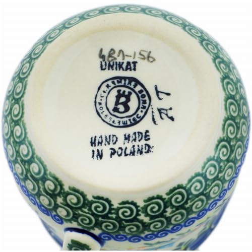 Taza de cerámica Polmedia Polish Pottery 13 oz con diseño Ring Of Flowers miniatura 4