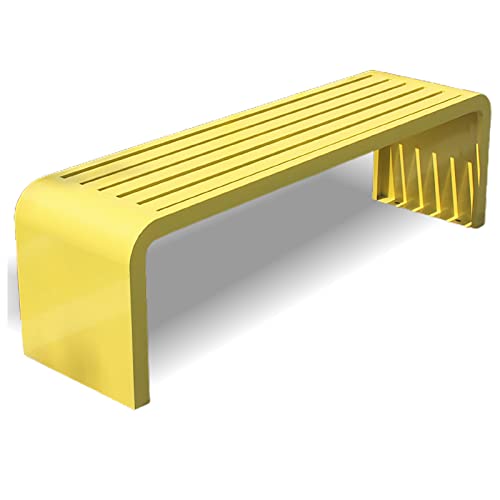 Banc d'extérieur antirouille en métal solide pour parc cour et grand jardin public