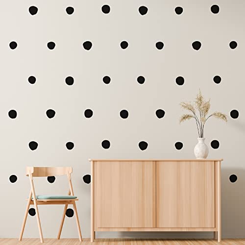 A Room With Black Irregular Dots Vinyl Wall Decals, Peel And Stick Modern Abstract Boho Wall Stickers Art Decor #TOP1