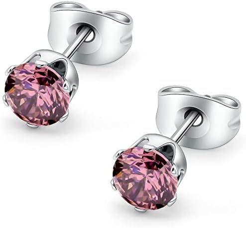 （09:30時点） HSP ピアス サージカルステンレス 5mmジュエル ラウンドCZ シンプル キュービックジルコニア 1ペア ライトアメジスト メンズ レディース