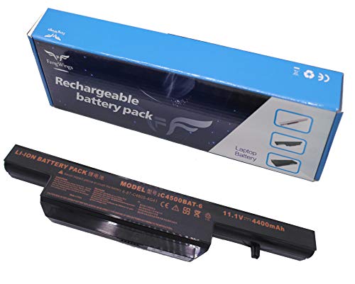 FengWings® 11.1V 4400mAh batería del portátil para Clevo Terra Mobile C4500BAT-6 6-87-C480S-4G4 6-87-E412S-4D7 6-87-W27PS-4P4 6-87-C480S-4G41 C4500 C4501 C4801 C4805 B7110 E4105 E4107 C4100