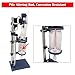 EQCOTWEA 2L Double-Layer Glass Reactor, 110V Glass Reaction Kettle, Jacketed Lab Reaction Vessel with Digital Display & -0.098MPa Vacuum, 0-600RPM, for Chemistry, Distillation, Industrial Synthesis